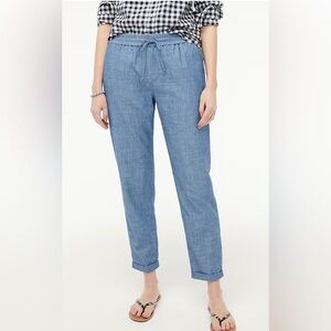 NWT J. Crew TALL Chambray drawstring pant
